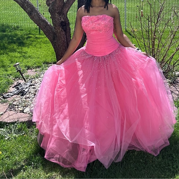 Beautiful Big Pink Prom Dress - Picture 1 of 2